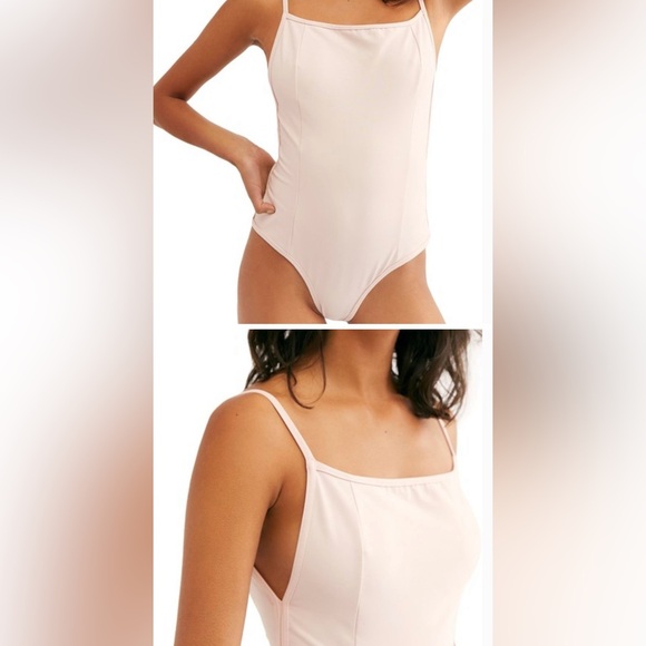 Free People Lila Square Neck Bodysuit NWT - Picture 2 of 4